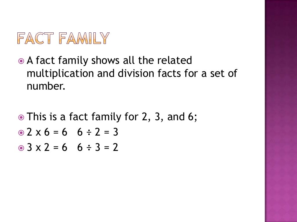 relating multiplication and division