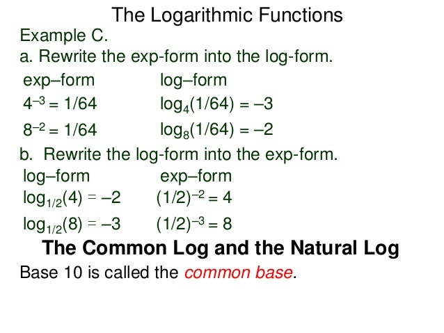 4 4the Logarithm Functions