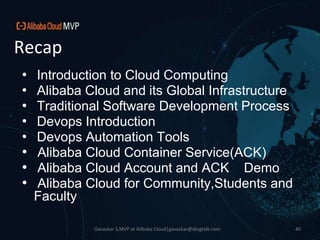 Devops with Alibaba Cloud | PPTX