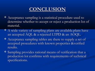 3.... acceptance sampling | PPT
