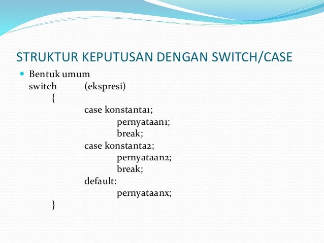 Contoh Flowchart Untuk Switch Case - Contoh Aneka