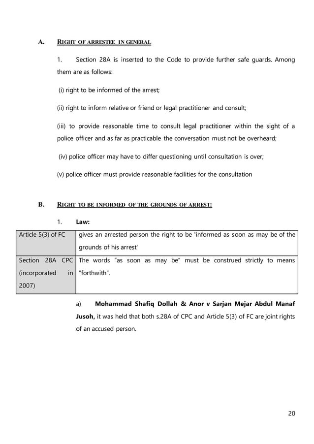 Arrest, Summon and Warrants under Malaysian CPC (20172018)