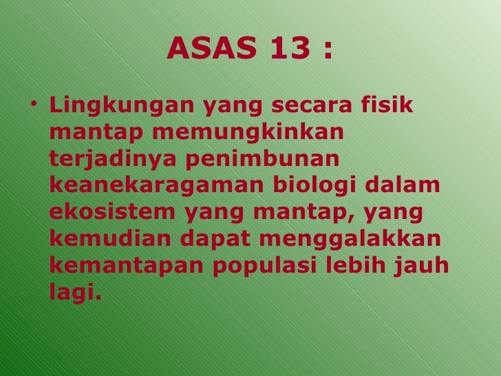 ASAS ASAS DASAR ILMU LINGKUNGAN