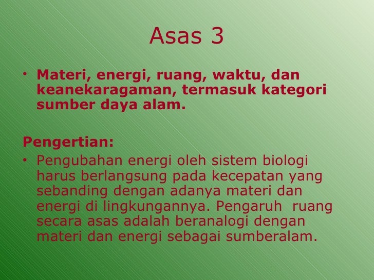 ASAS ASAS DASAR ILMU LINGKUNGAN