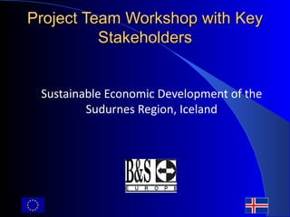 Project Team Workshop with Key Stakeholders ,[object Object],[object Object]