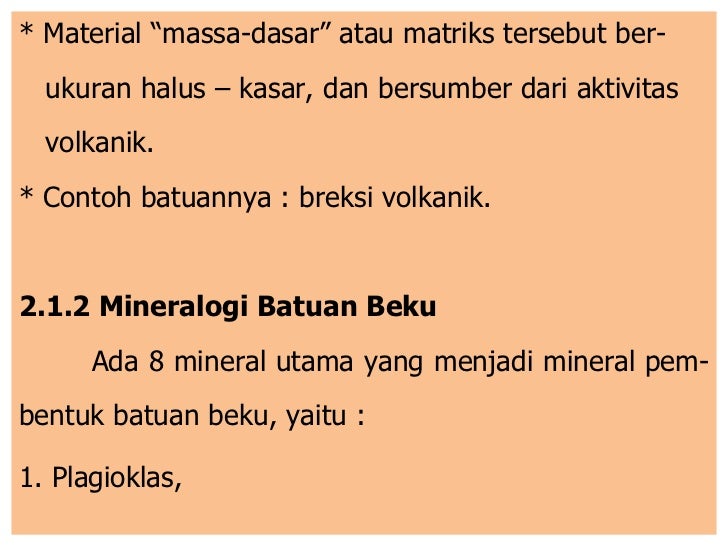 3 bab ii batuan sub batuan beku & piroklastik
