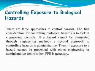 Biological hazards - in healthcare unit | PPTX