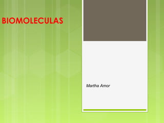 BIOMOLECULAS
Martha Amor
 