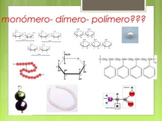 monómero- dímero- polímero???
 