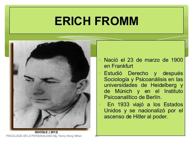 TEORIAS DE LA PERSONALIDAD ERICH FROMM Y CARL JUNG FANNY