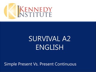 SURVIVAL A2
              ENGLISH

Simple Present Vs. Present Continuous
 