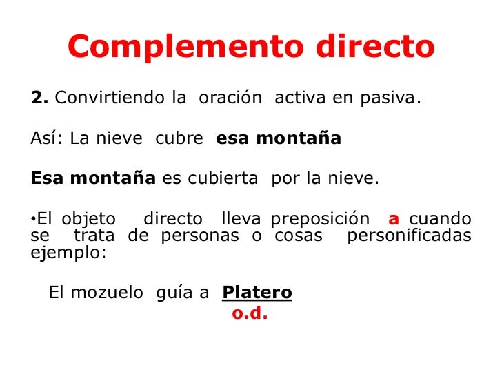 Objeto Directo Ejemplos Sujeto, Objeto Directo Y Objeto Indirecto ...