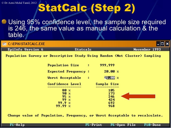 3. Calculate samplesize for prevalence studies