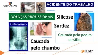 DOENÇAS PROFISSIONAIS
Causada pela poeira
de sílica
www.diariodecanoas.com.br
anatpat.unicamp.br
www.portalsoma.com.br
www.enfermagempiaui.com.br
 