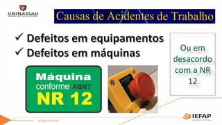 Ou em
desacordo
com a NR
12
 