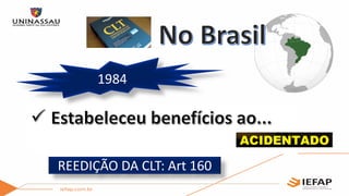 1984
REEDIÇÃO DA CLT: Art 160
 