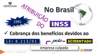 1991
L E I 8 . 2 1 3 / 9 1
empresa culpada
 