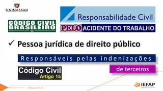 R e s p o n s á v e i s p e l a s i n d e n i z a ç õ e s
de terceiros
 