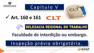 C a p í t u l o V
Inspeção prévia obrigatória.
 