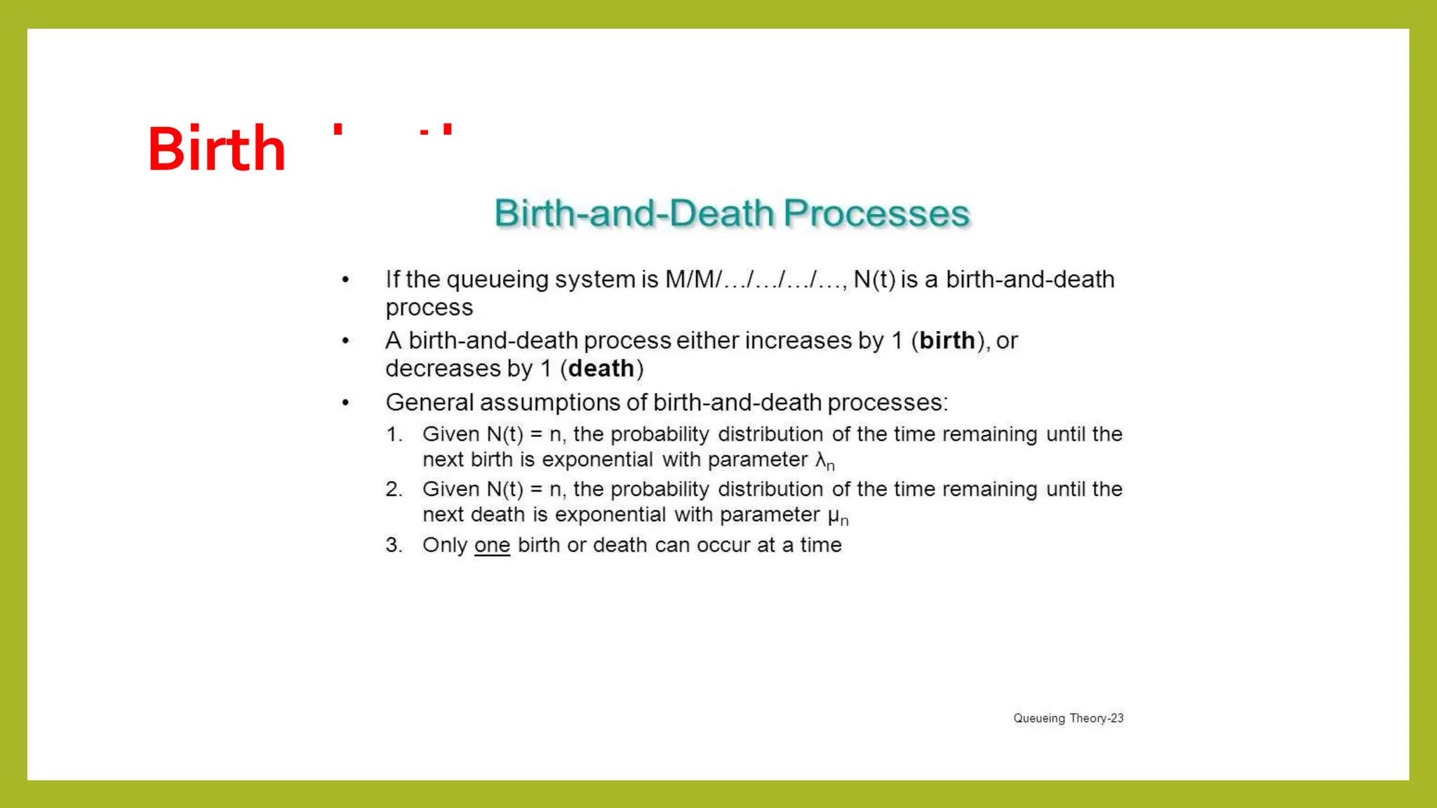Birth-death process
 