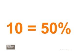 10 = 50%
      3. Club der Markenfreunde   17
 