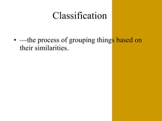 Classifying Today 09 Classificationnotes 3 Ppt