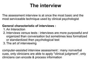clinical assessment interview | PPT