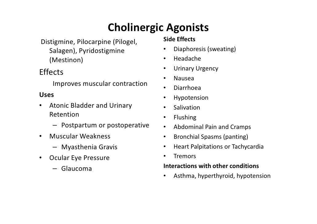 Side Effects Of Mestinon