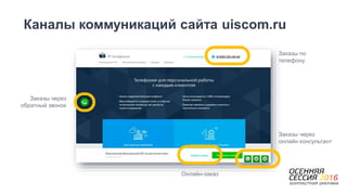 Каналы коммуникаций сайта uiscom.ru
Заказы через
обратный звонок
Заказы по
телефону
Заказы через
онлайн консультант
Онлайн-заказ
 
