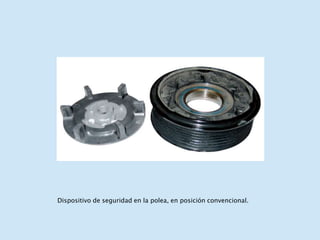Dispositivo de seguridad en la polea, en posición convencional.
 