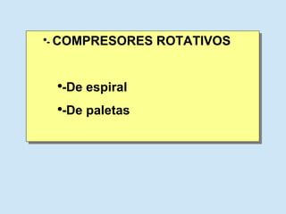 -  COMPRESORES ROTATIVOS -De espiral -De paletas 