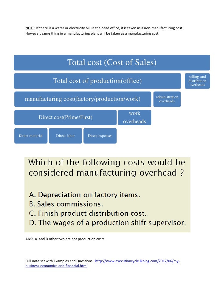 3 cost terms, concepts, and classifications