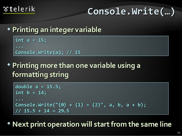 C# Language Overview Part I