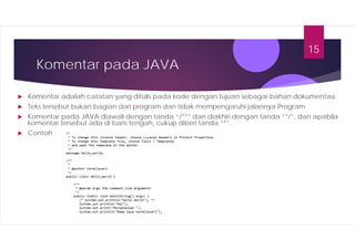 3-Dasar-dasar Pemrograman JAVA PEMULA UNTUK SMK | PDF