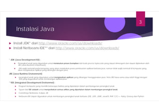 3-Dasar-dasar Pemrograman JAVA PEMULA UNTUK SMK | PDF