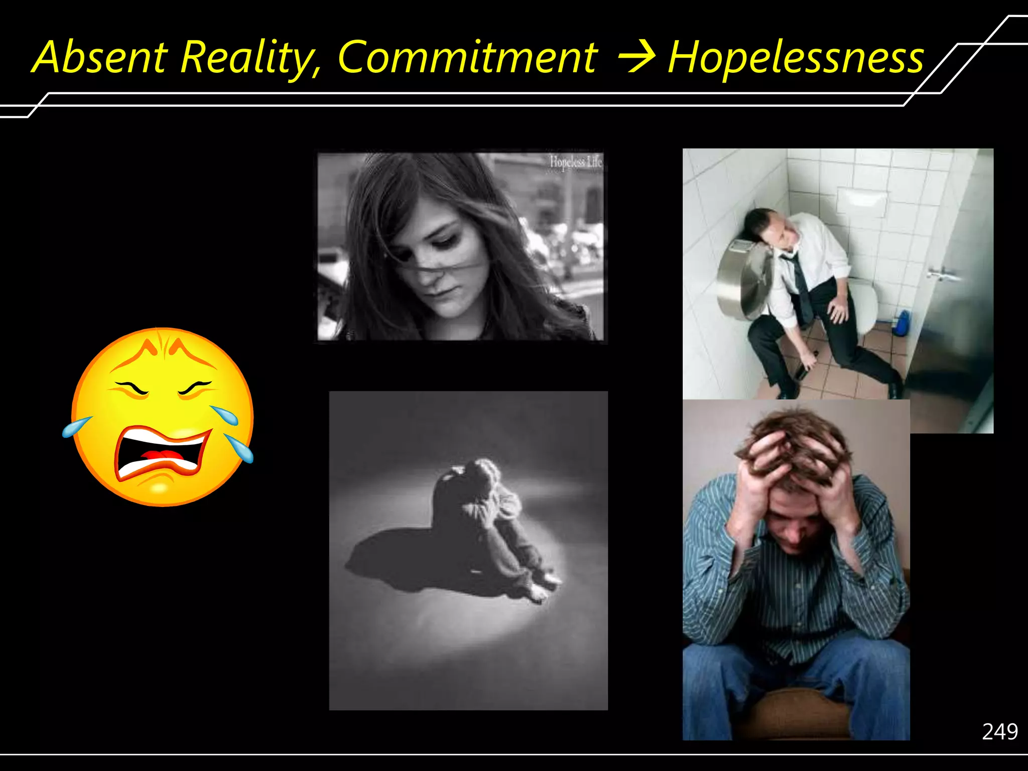 Absent Reality, Commitment  Hopelessness

249

 