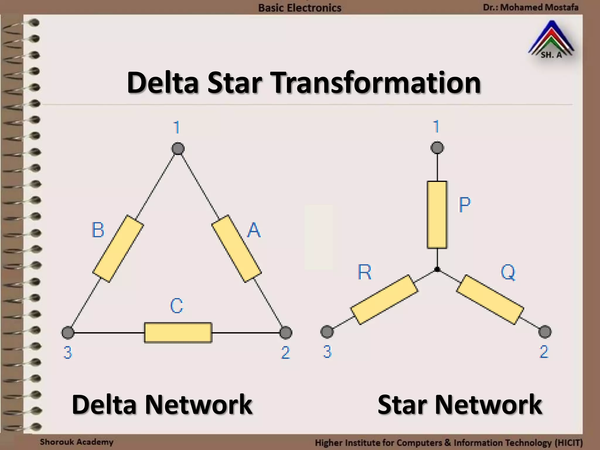 3 delta star transformation | PPTX