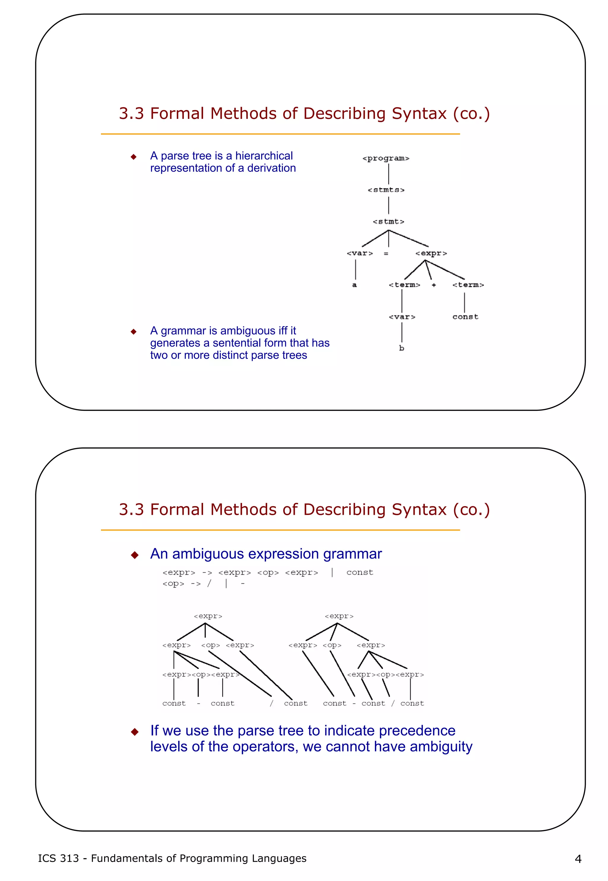 3 describing syntax and semantics