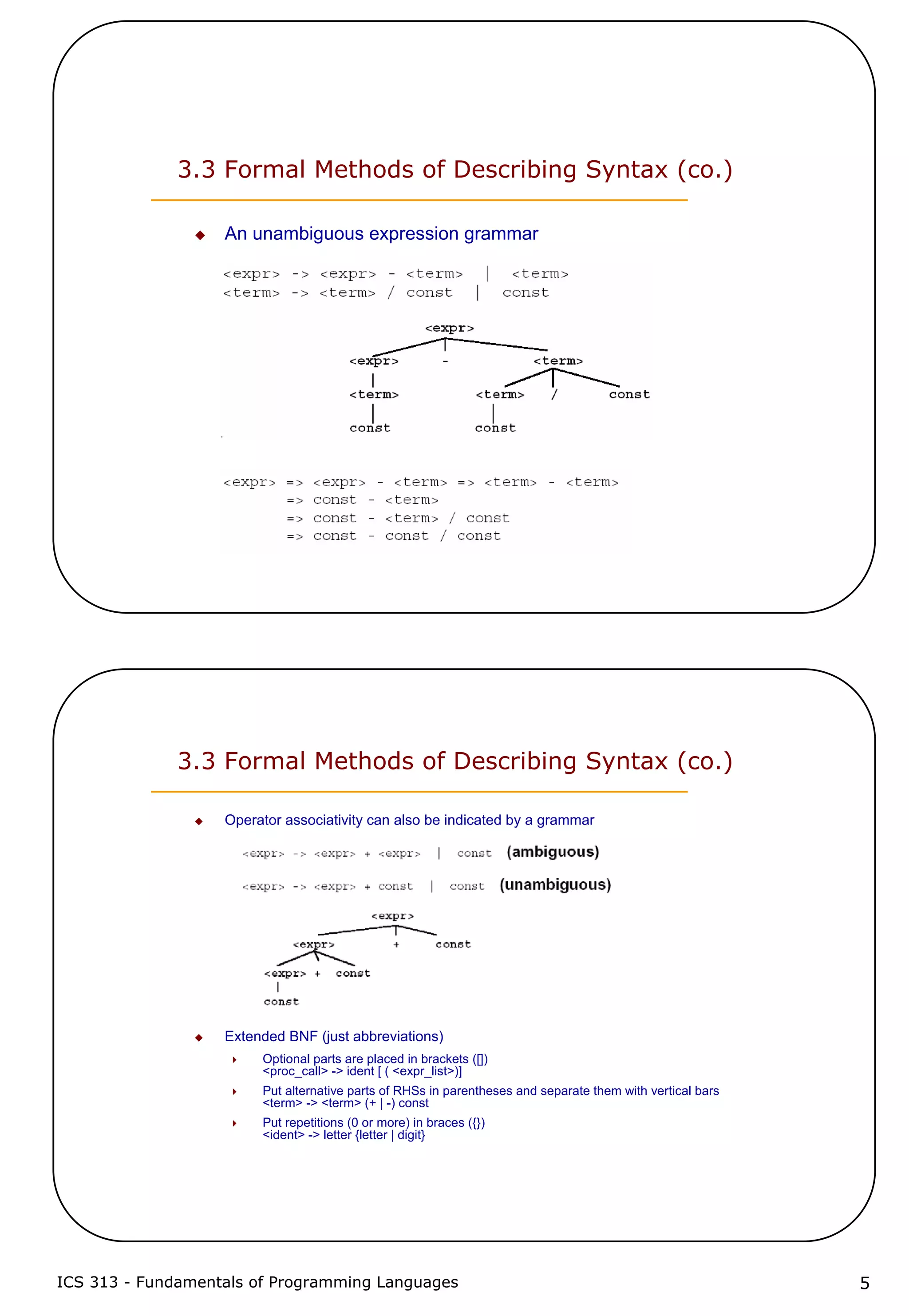 3 describing syntax and semantics