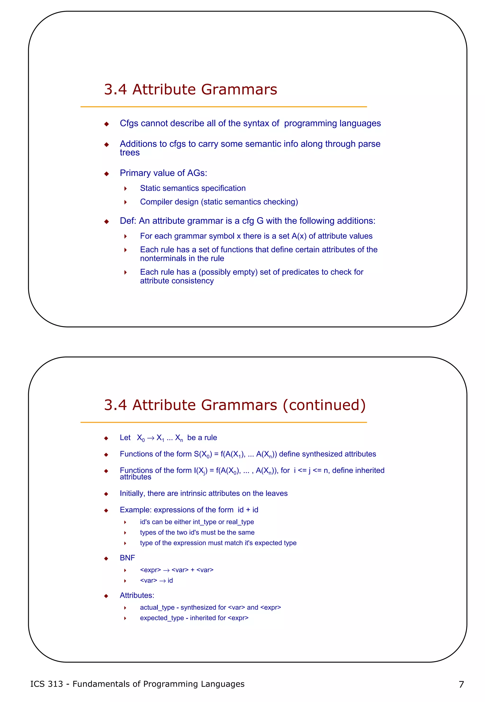 3 describing syntax and semantics