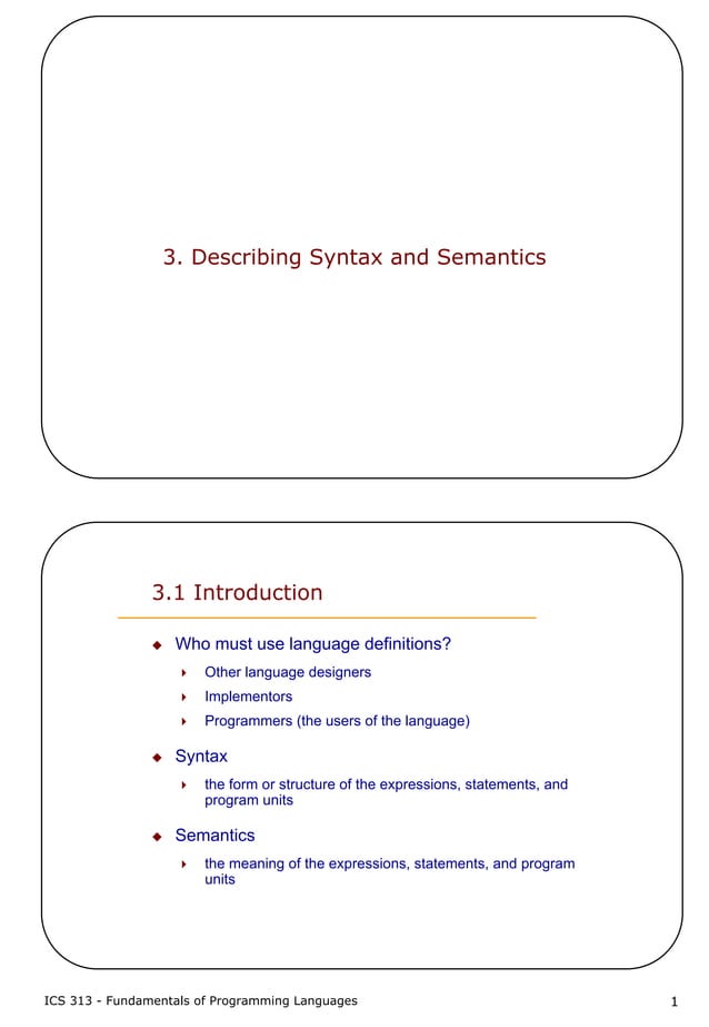 3 describing syntax and semantics | PDF