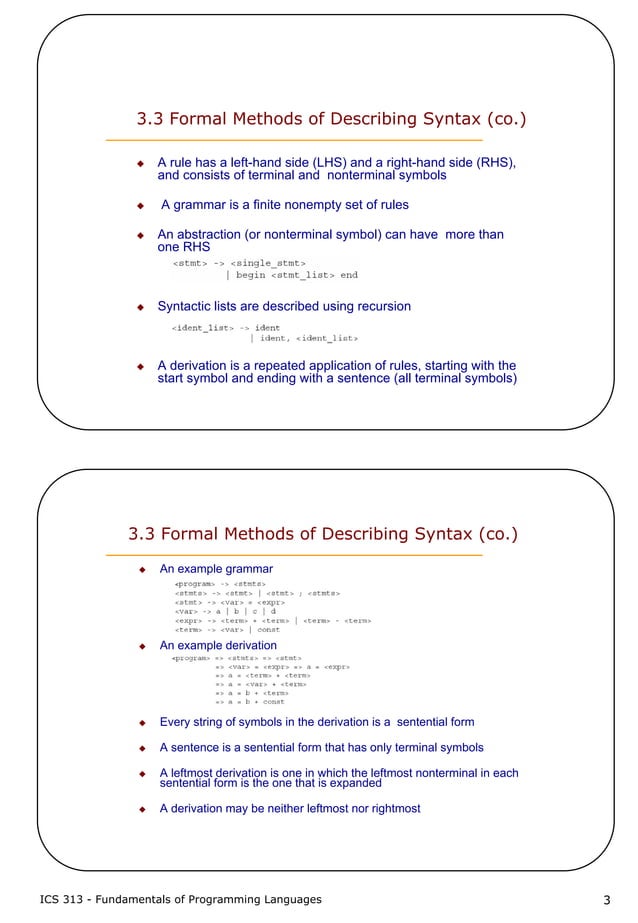 3 describing syntax and semantics | PDF