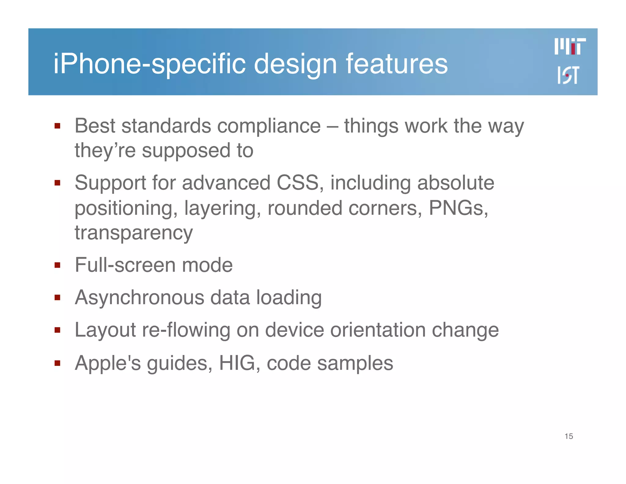 Developing the MIT Mobile Web