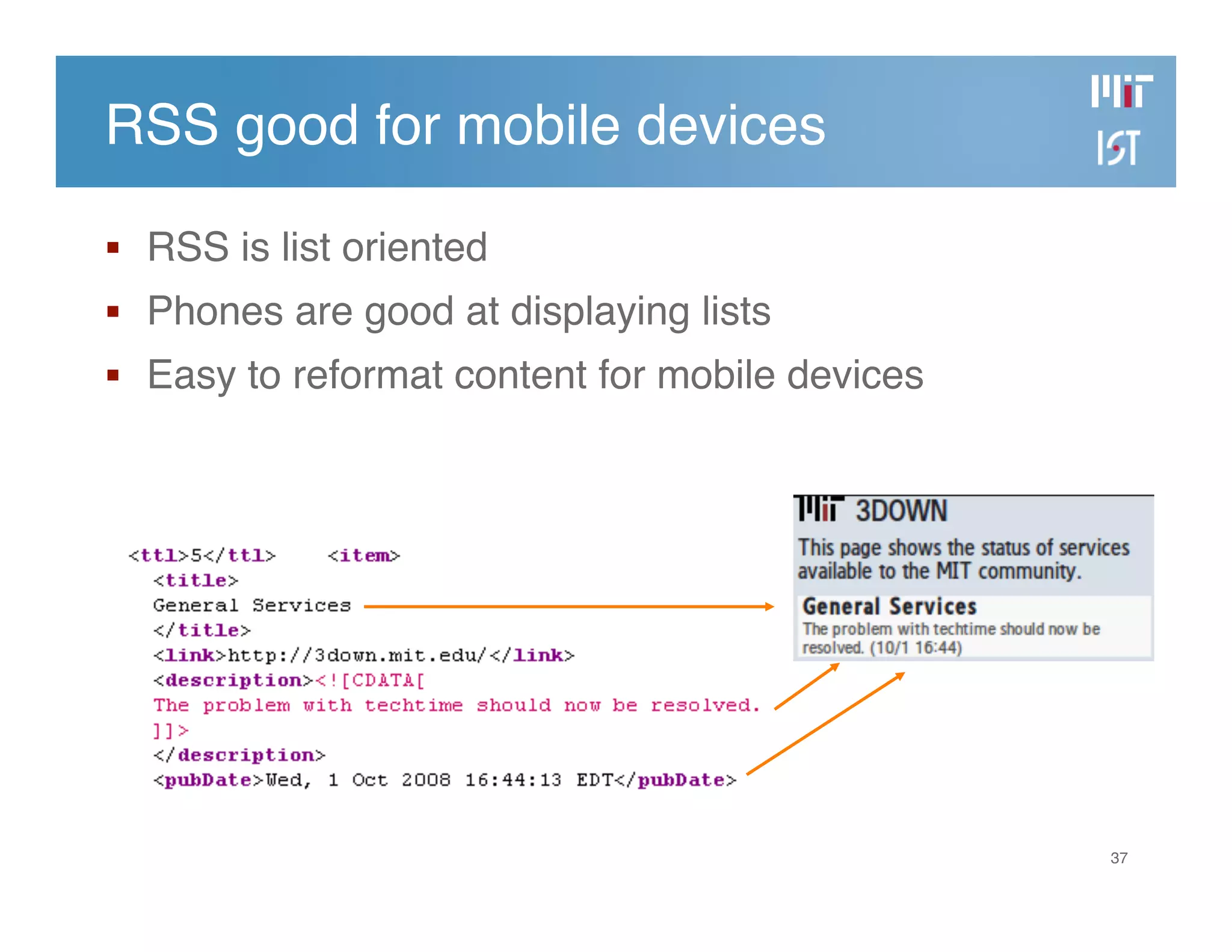 Developing the MIT Mobile Web