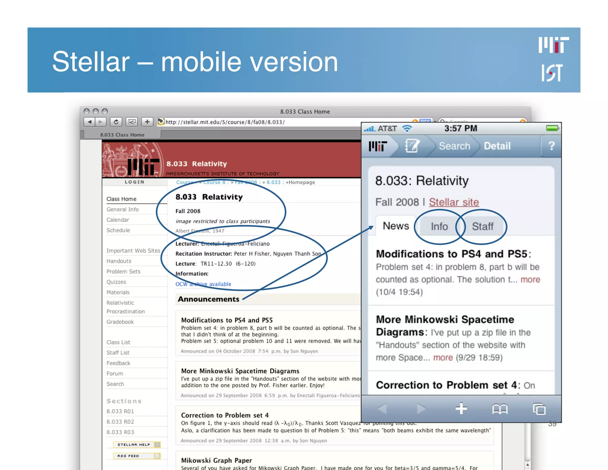 Developing the MIT Mobile Web