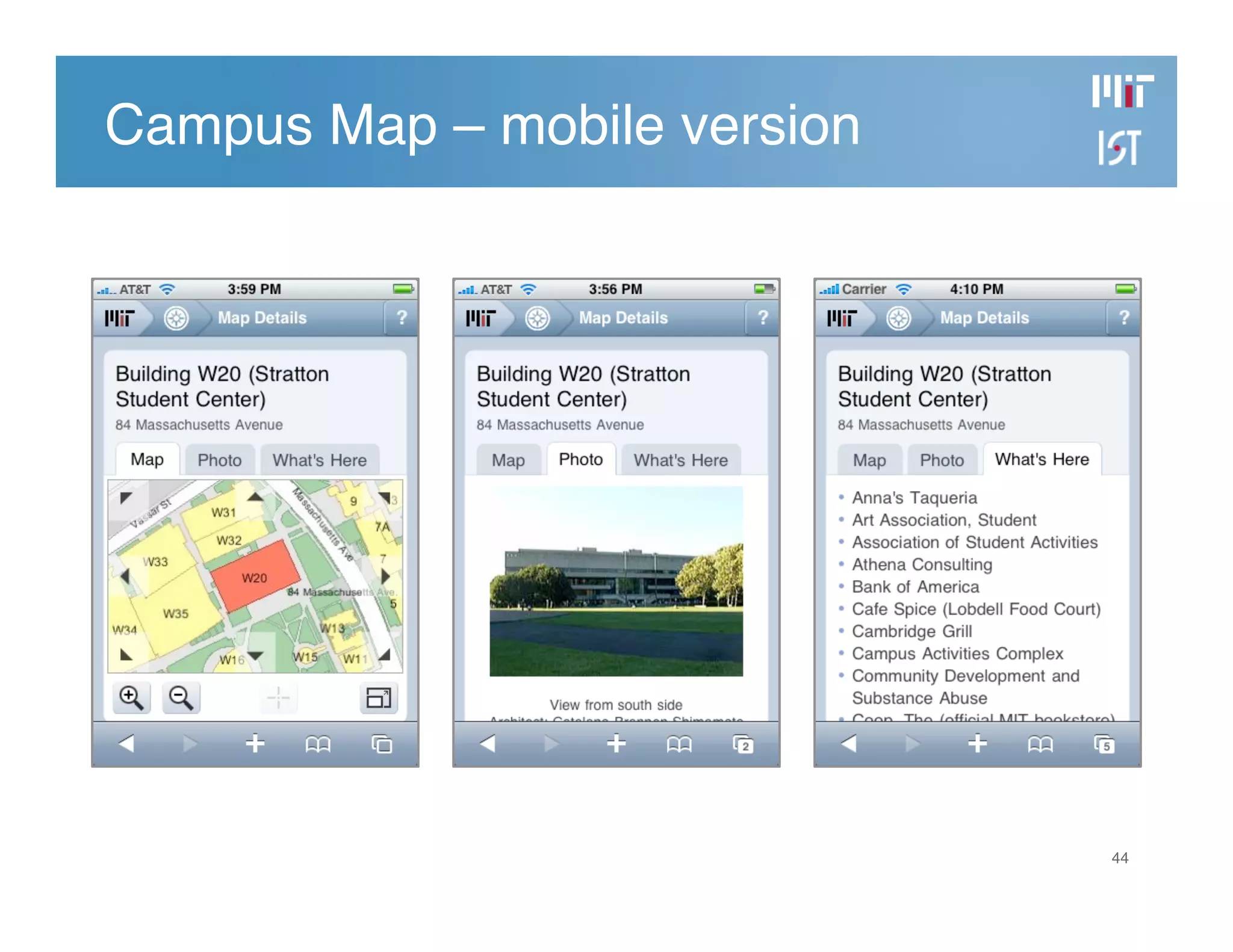 Developing the MIT Mobile Web