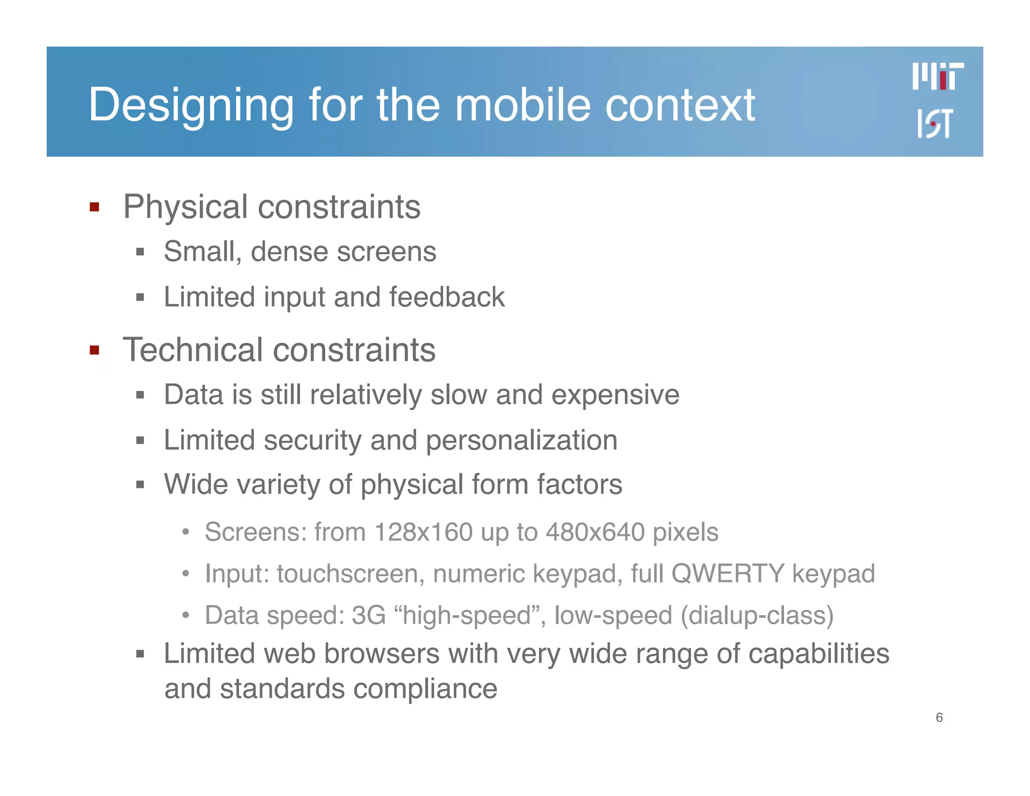 Developing the MIT Mobile Web