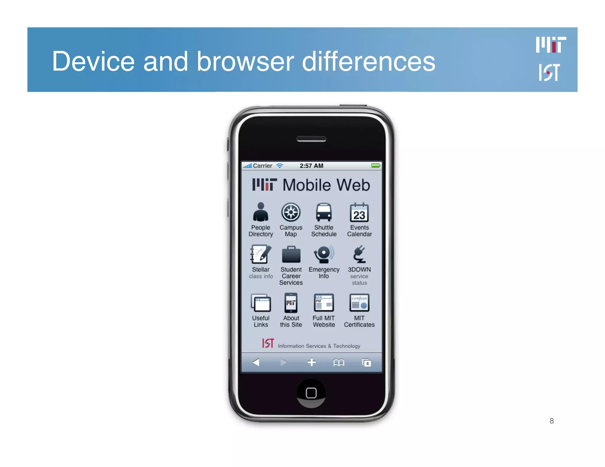 Developing the MIT Mobile Web