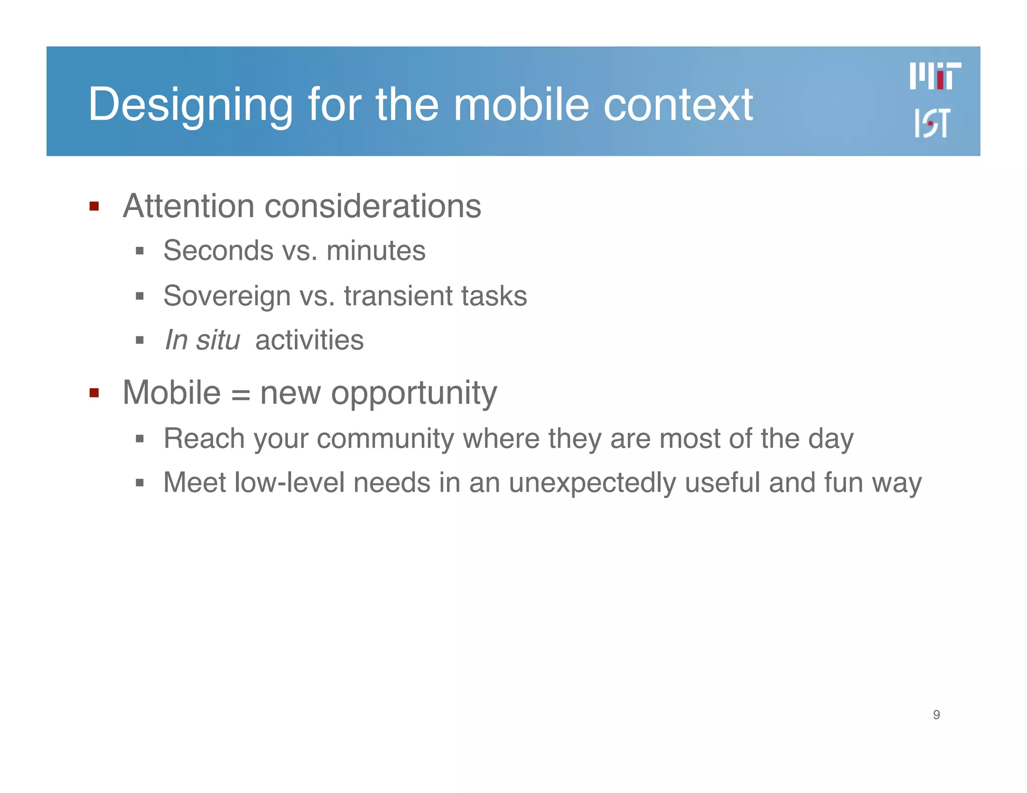 Developing the MIT Mobile Web