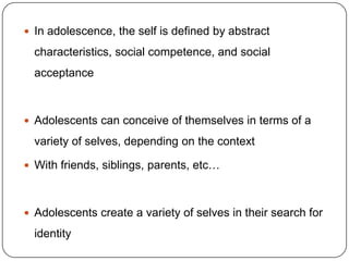 Development of self and social cognition